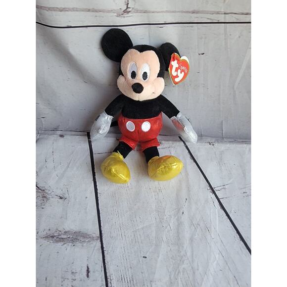 Ty Beanie Buddies Collection Sparkle Mickey Mouse Disney 8 Inches - Picture 1 of 6